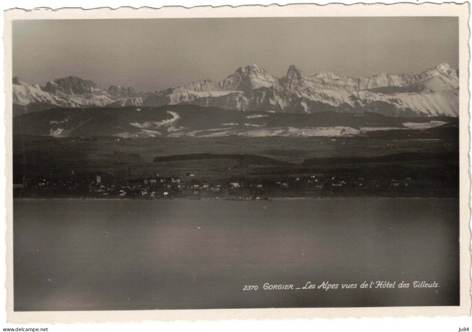 Suisse - Neuchâtel - Gorgier - Les Alpes Vues De L'Hôtel Des Tilleuls - Carte Postale Vierge - Gorgier