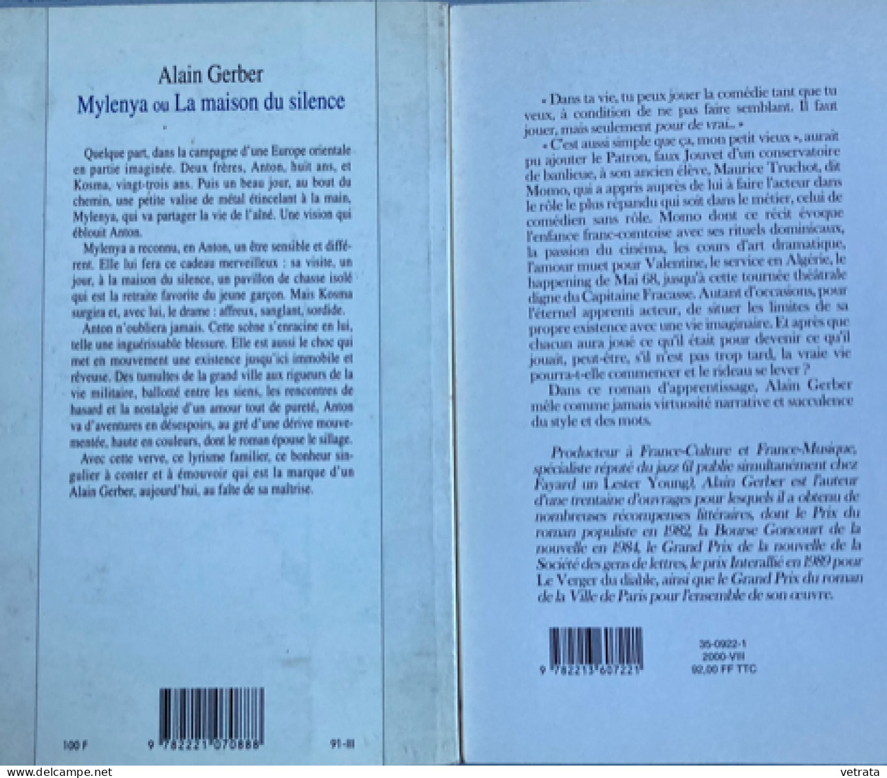 4 Livres De Alain Gerber = Le Buffet De La Gare /Le Lapin De Lune / Mylenya Ou La Maison Du Silence & On Dirait Qu’on Se - Wholesale, Bulk Lots