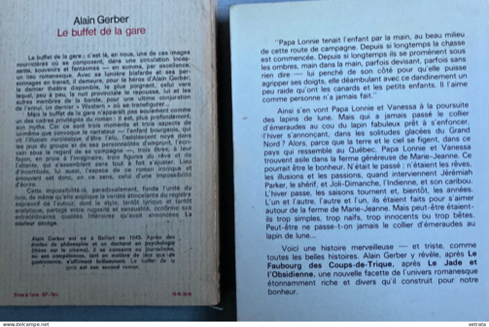 4 Livres De Alain Gerber = Le Buffet De La Gare /Le Lapin De Lune / Mylenya Ou La Maison Du Silence & On Dirait Qu’on Se - Bücherpakete