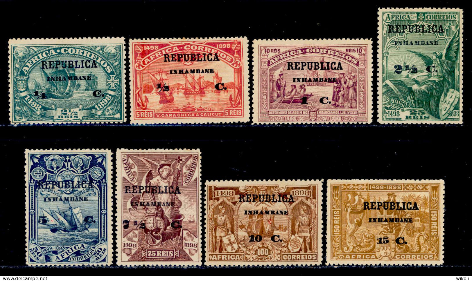 ! ! Inhambane - 1913 Vasco Gama On Africa (Complete Set) - Af. 47 To 54 - MH - Inhambane