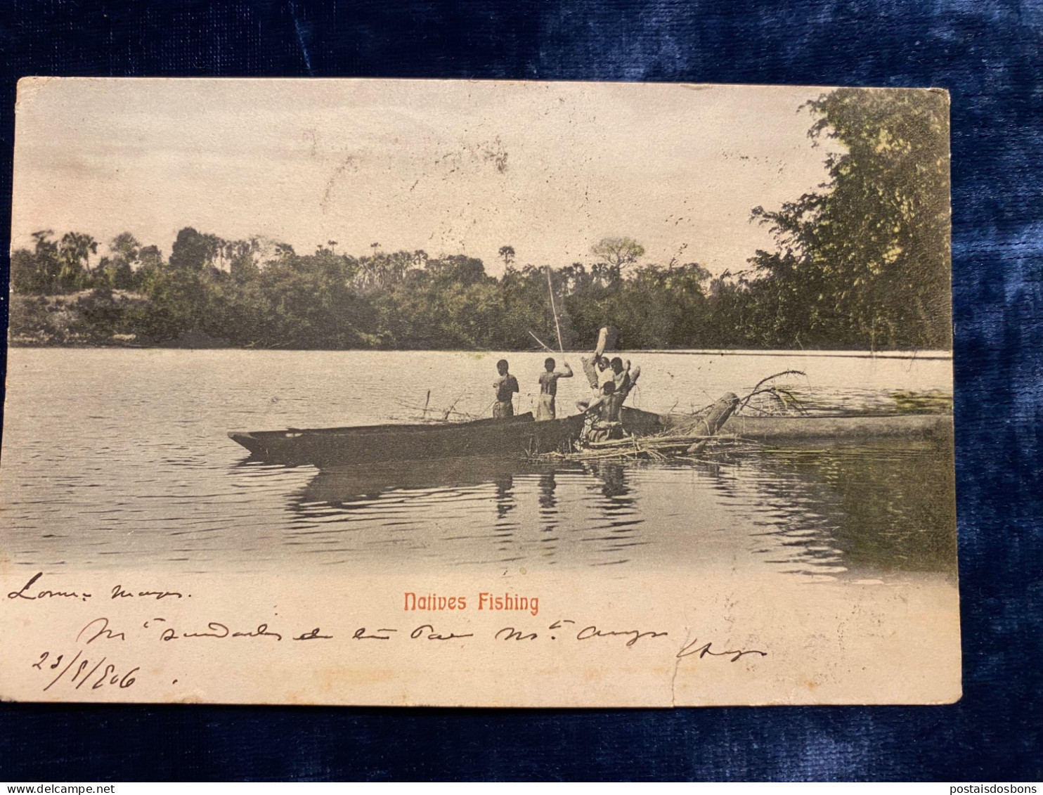 A623) Africa Portuguesa Moçambique Lourenço Marques Natives Fishing Pesca 1906 - Mozambique