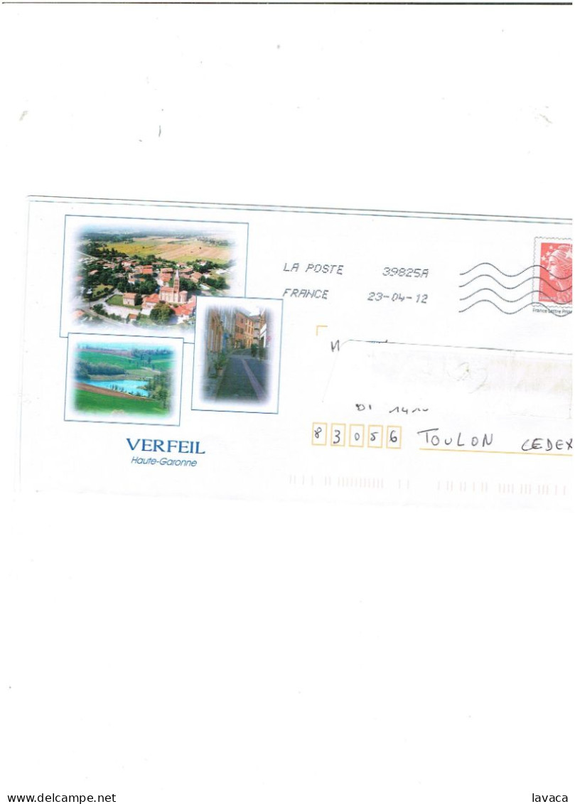 Enveloppe Entier Postale FRANCE - VERFEIL (Hte Garonne) - Diverses Vues - Hotel- & Gaststättengewerbe