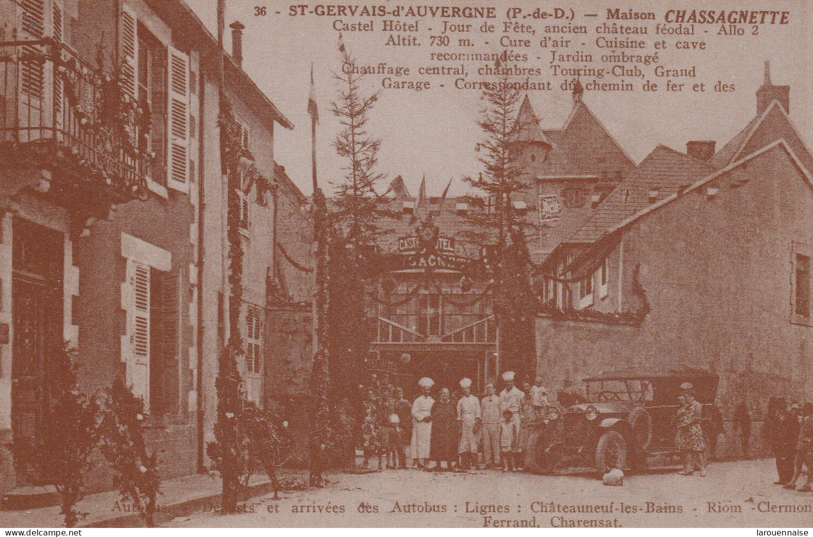 63 - SAINT GERVAIS D' AUVERGNE - Maison Chassagnette (carte De Visite, Reproduction D'une Carte Ancienne) - Saint Gervais D'Auvergne