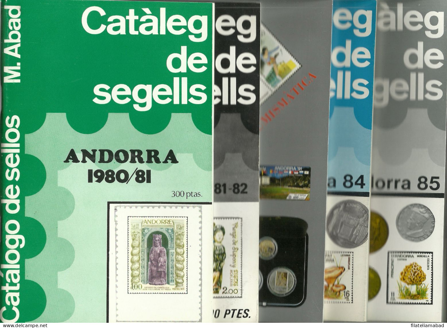 1ª/14ª EDICIÓN - 14 CATALOGOS DISTINTOS DE SELLOS DE ANDORRA MAS EL DE LA 2ª SUBASTA   M.ABAD  OFERTA LIQUIEDACIÓN. - Autres & Non Classés