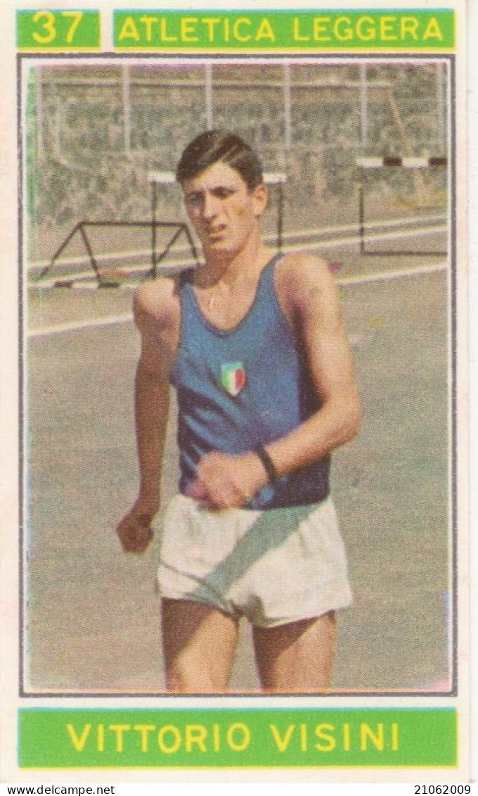 37 ATLETICA LEGGERA - VITTORIO VISINI - CAMPIONI DELLO SPORT 1967-68 PANINI STICKERS FIGURINE - Athlétisme