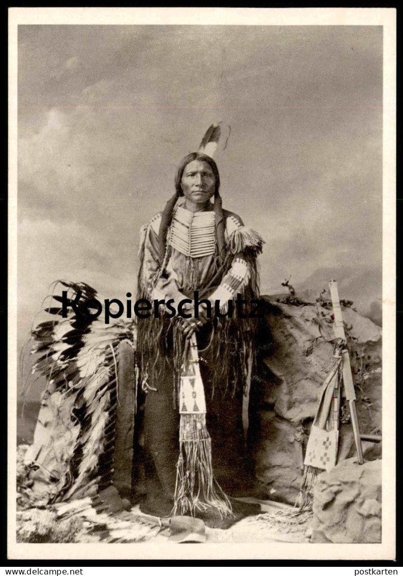 ÄLTERE POSTKARTE INDIANER LITTLE BIG MAN OGLALA SIOUX WARRIOR INDIAN INDIO Postcard Cpa Ansichtskarte AK - Amérique