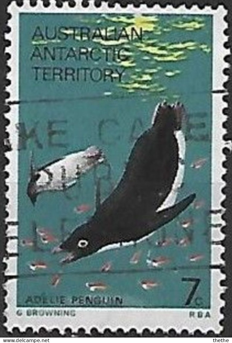 Territoire Antarctique Australien - Manchot Adélie (Pygoscelis Adeliae) - Oblitéré 6 Bandes Propres - Used Stamps