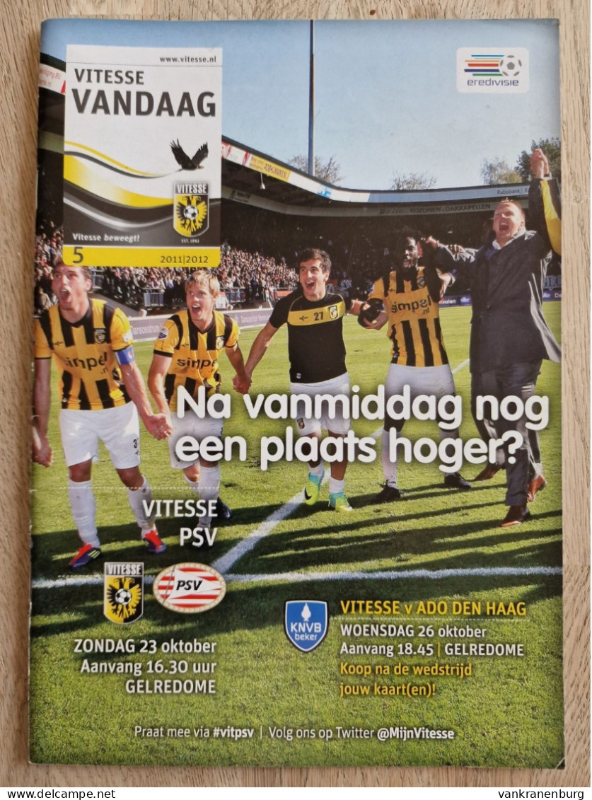 Programme Vitesse - PSV - ADO Den Haag - 23/26.10.2011 -Eredivisie - KNVB Cup - Holland - Programm - Football - Bücher