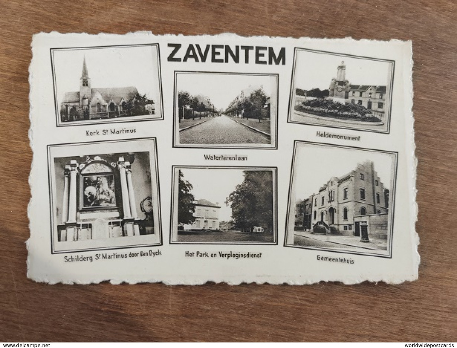 A1195 ZAVENTEM - MULTIVIEW KERK ST MARTINUS WATERTORENLAAN HELDEMONUMENT GEMEENTEHUIS PARK CIRCULATED 1951 - Zaventem