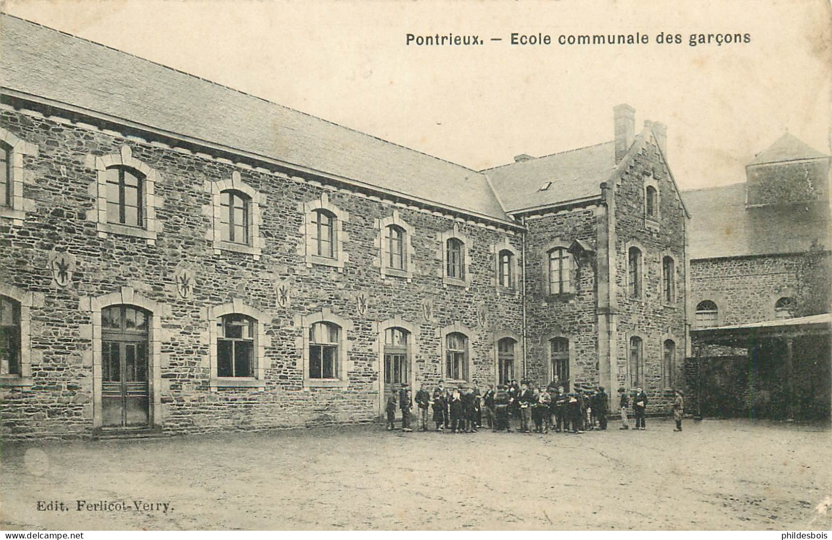 COTES D'ARMOR   PONTRIEUX  Ecole Communale Des Garçons - Pontrieux