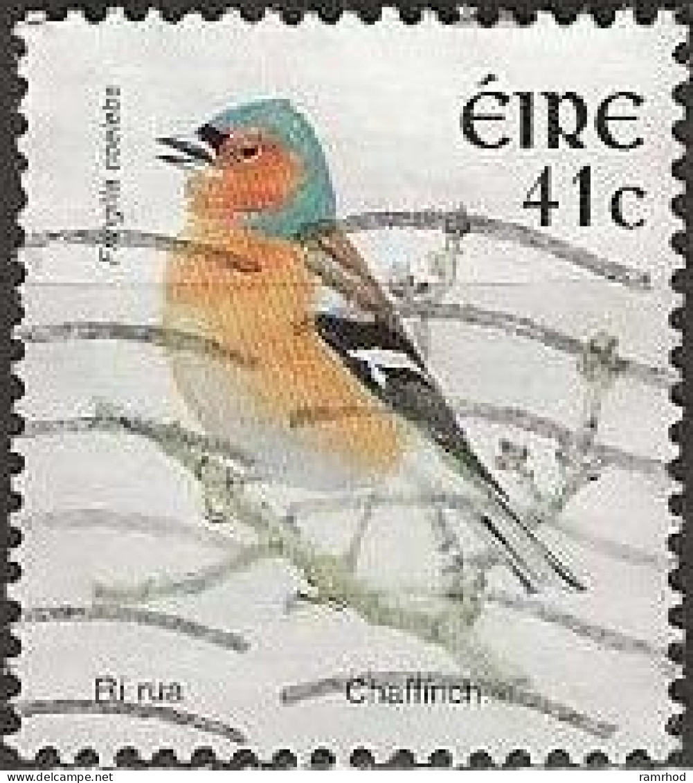 IRELAND 2002 New Currency Birds - 41c. - Chaffinch FU - Used Stamps