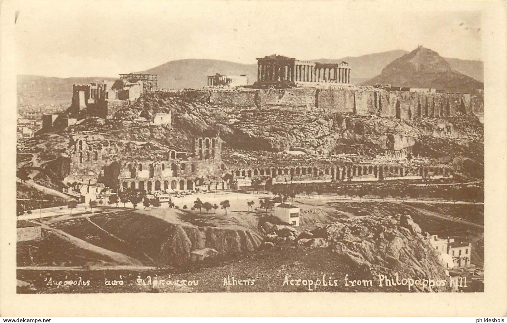 GRECE  ATHENES  Acropolis From Philopappos - Grèce