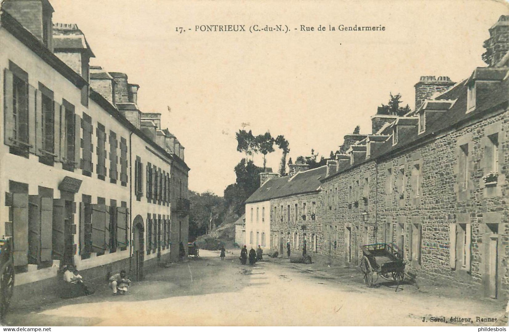 COTES D'ARMOR   PONTRIEUX  Rue De La Gendarmerie - Pontrieux