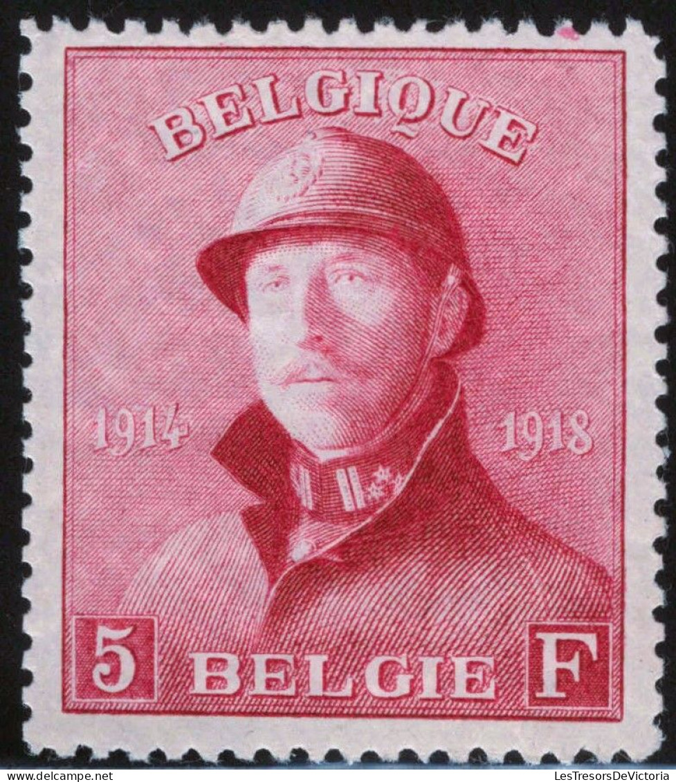 TIMBRE Belgique - COB 177** - 5F - 1919 - Cote 460 - 1919-1920 Trench Helmet