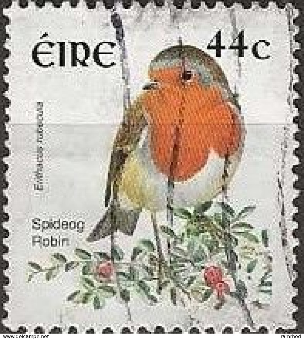 IRELAND 2002 New Currency Birds - 44c. - European Robin ('Robin') FU - Gebraucht