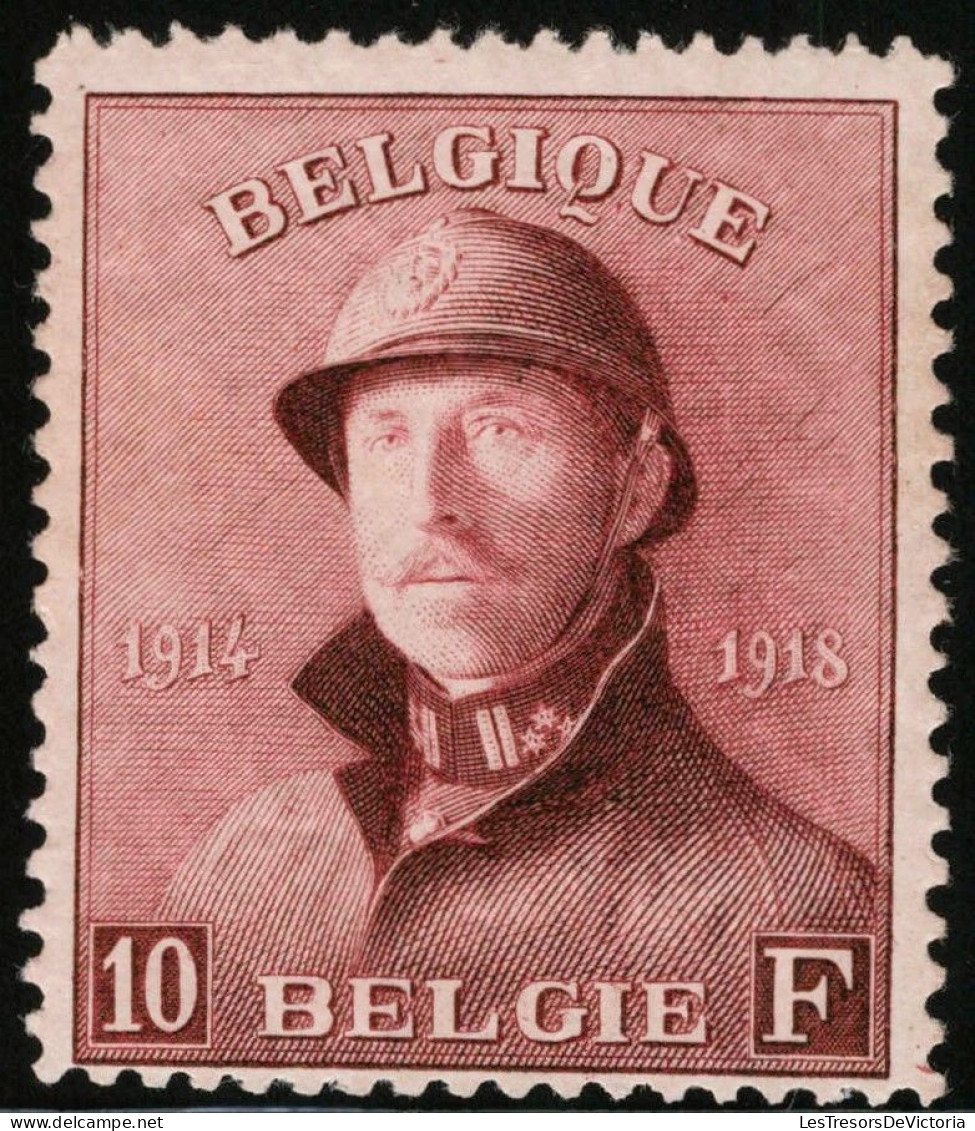 TIMBRE Belgique - COB 178** - 10F - 1919 - Cote 660 - 1919-1920 Trench Helmet