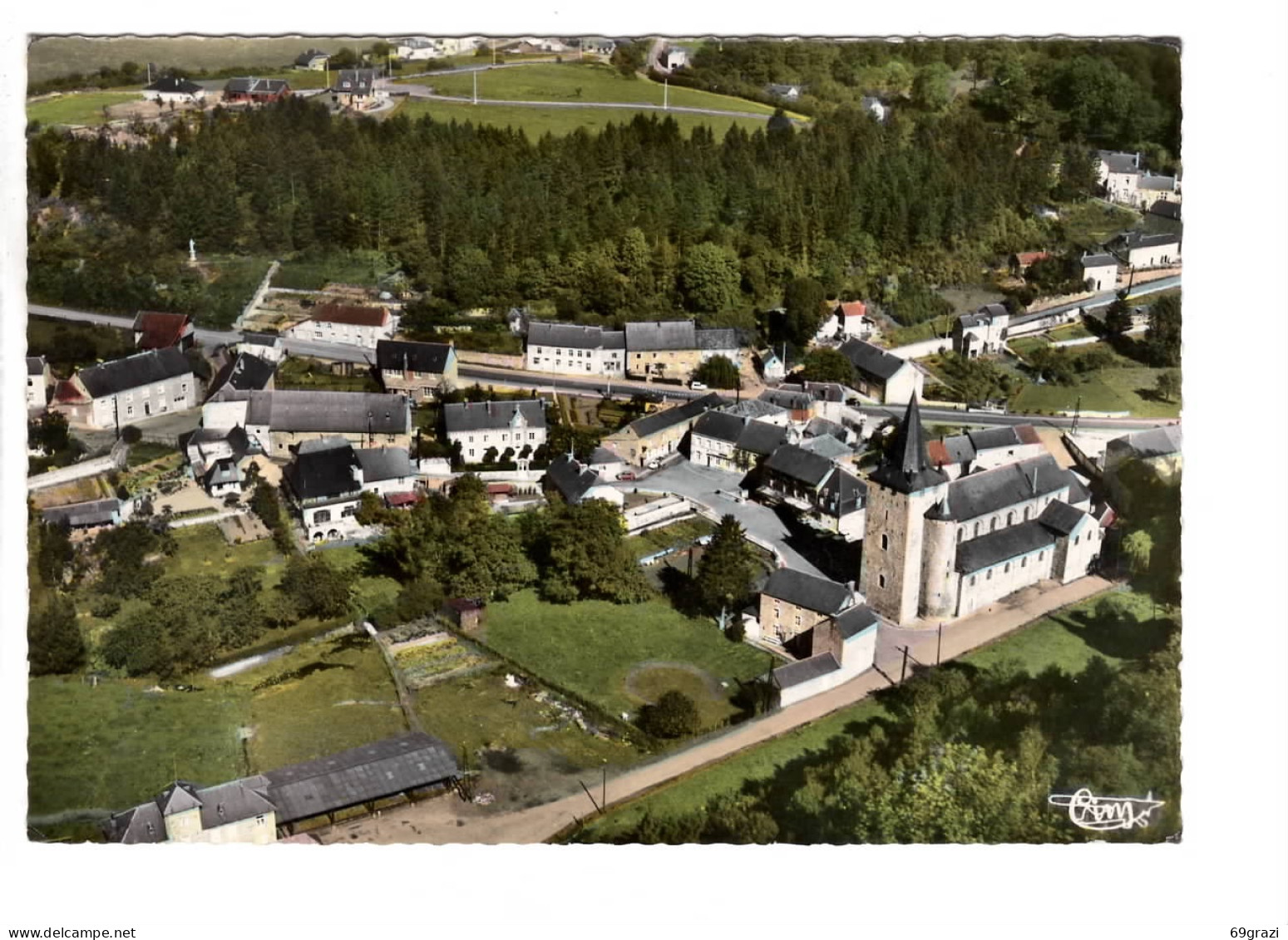 Celles ( Lez Dinant ) Vue Générale Aérienne Eglise - Houyet