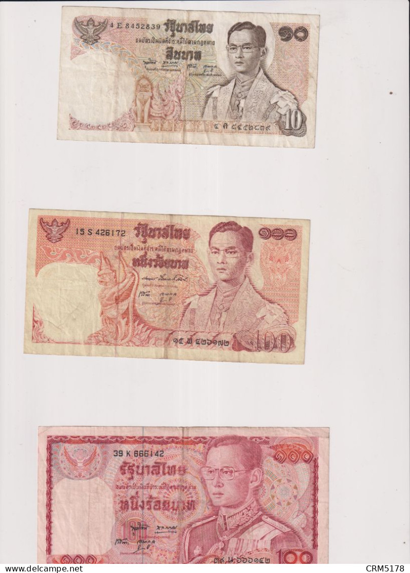 THAILANDE-LOT DE 3 BILLETS - Other - Asia