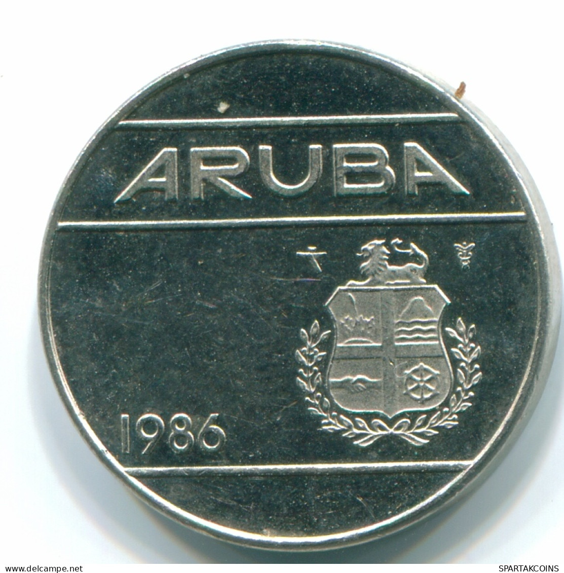 25 CENTS 1986 ARUBA (NEERLANDÉS NETHERLANDS) Nickel Colonial Moneda #S13634.E - Aruba