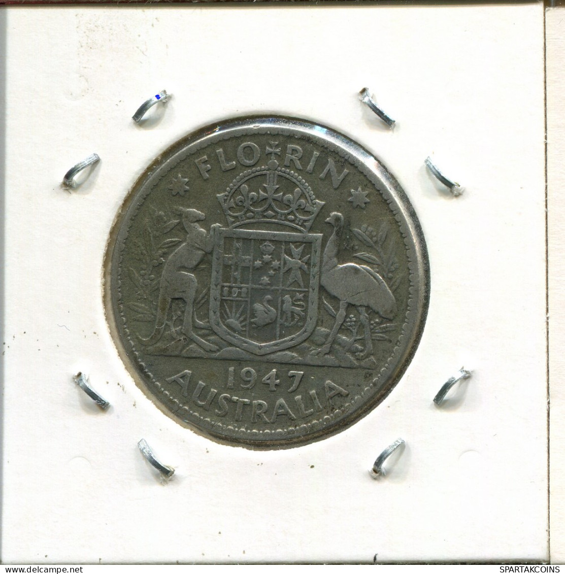 1 FLORIN 1947 AUSTRALIA PLATA Moneda #AS247.E - Florin