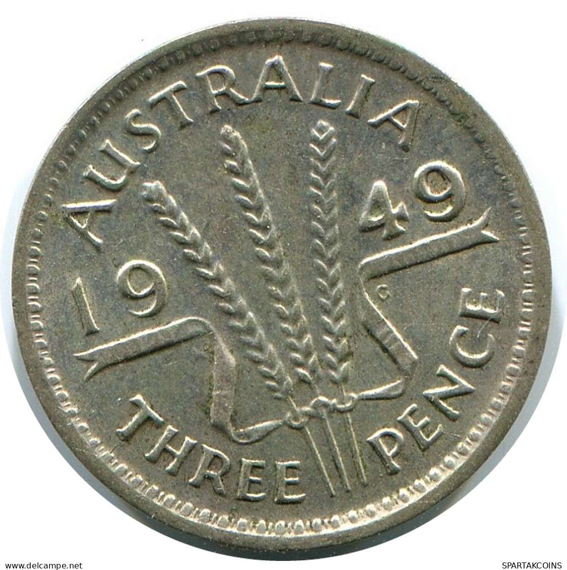 3 PENCE 1949 AUSTRALIA I PLATA Moneda #AZ166.E - Threepence