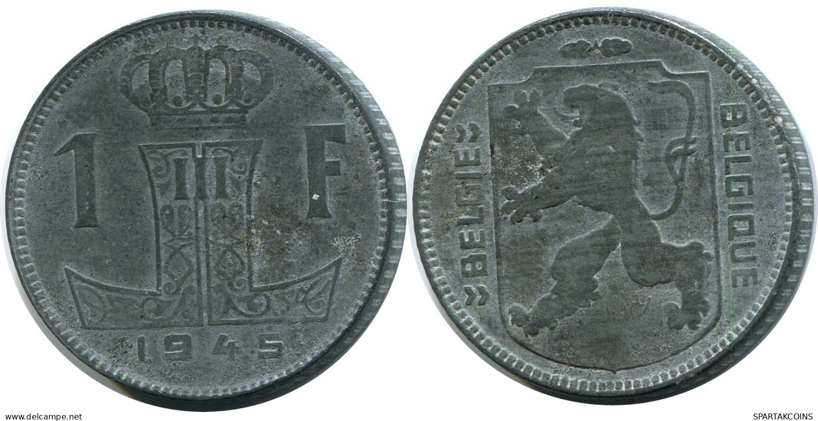 1 FRANC 1945 BELGIE-BELGIQUE BÉLGICA BELGIUM Moneda #BA703.E - 1 Franc