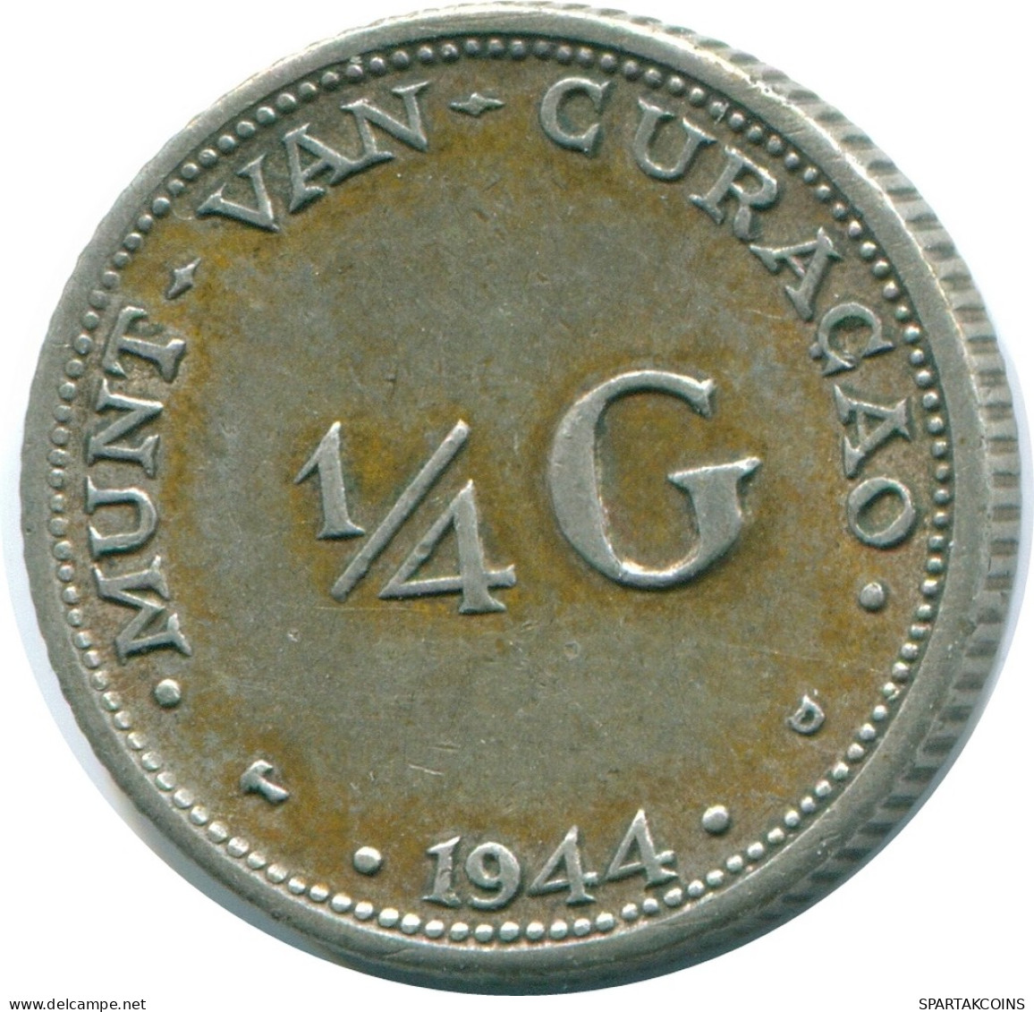 1/4 GULDEN 1944 CURACAO NEERLANDÉS NETHERLANDS PLATA Colonial #NL10626.4.E - Curacao