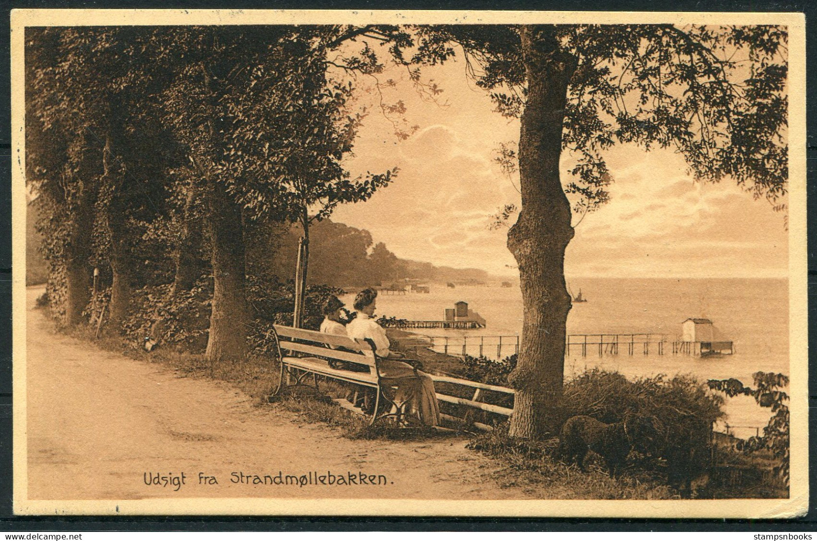 1911 Denmark Postcard - Sweden Malmo Boxed "Fran Danmark" Paquebot - Cartas & Documentos