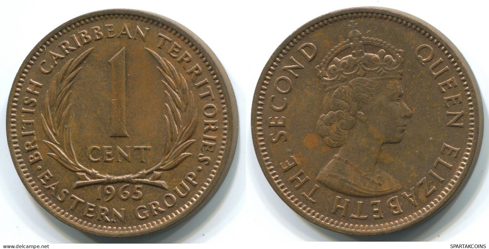 1 CENT 1965 CARIBE ORIENTAL EAST CARIBBEAN Moneda #WW1181.E - Caraïbes Orientales (Etats Des)