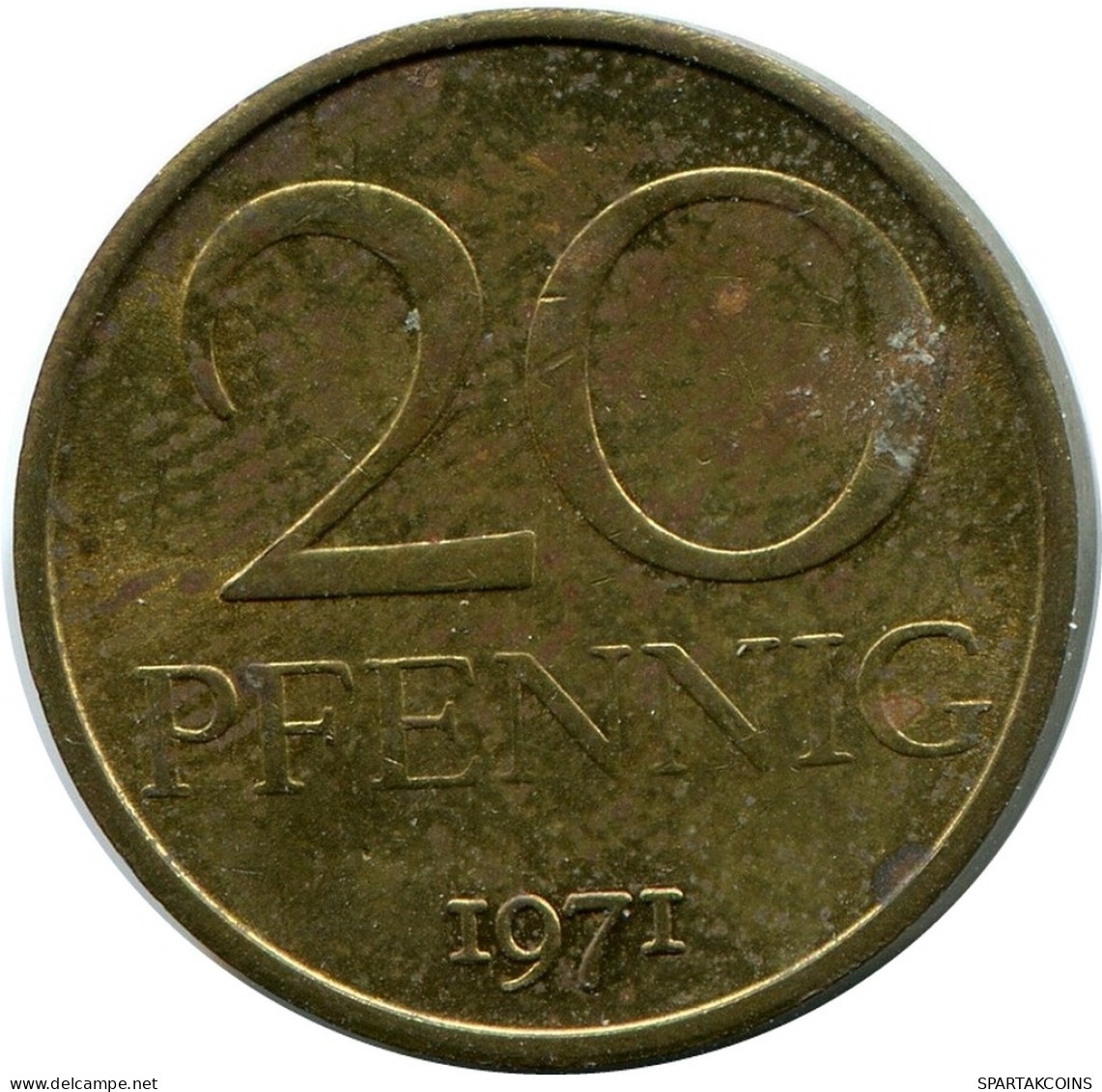 20 PFENNIG 1971 DDR EAST ALEMANIA Moneda GERMANY #BA143.E - 20 Pfennig