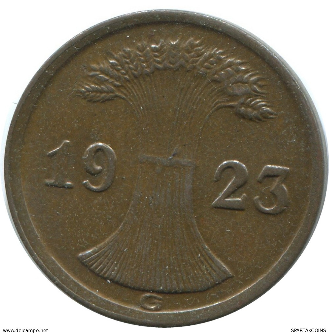 2 RENTENPFENNIG 1923 G ALEMANIA Moneda GERMANY #AE290.E - 2 Rentenpfennig & 2 Reichspfennig