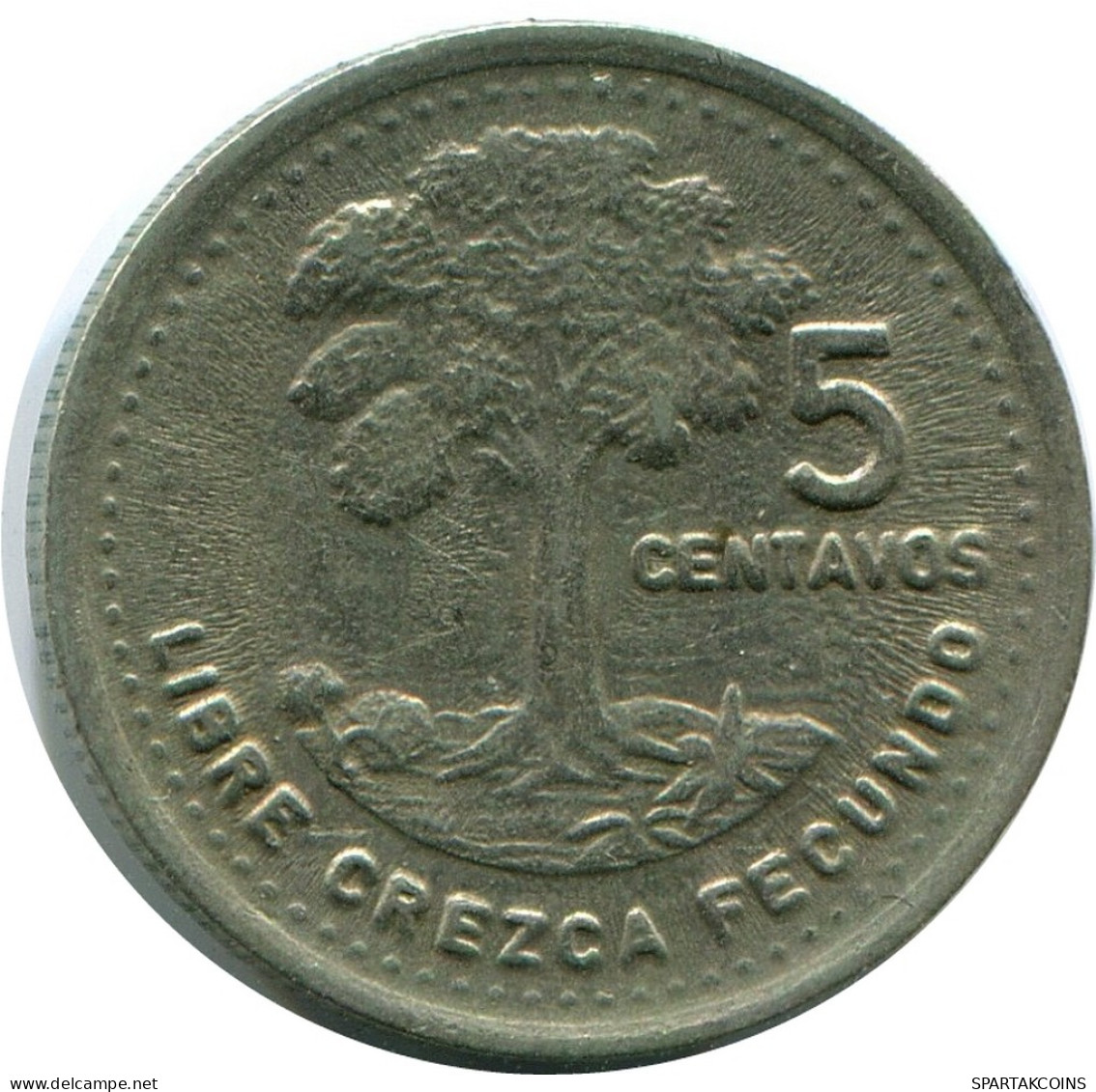 5 CENTAVOS 1991 GUATEMALA Moneda #AR954.E - Guatemala