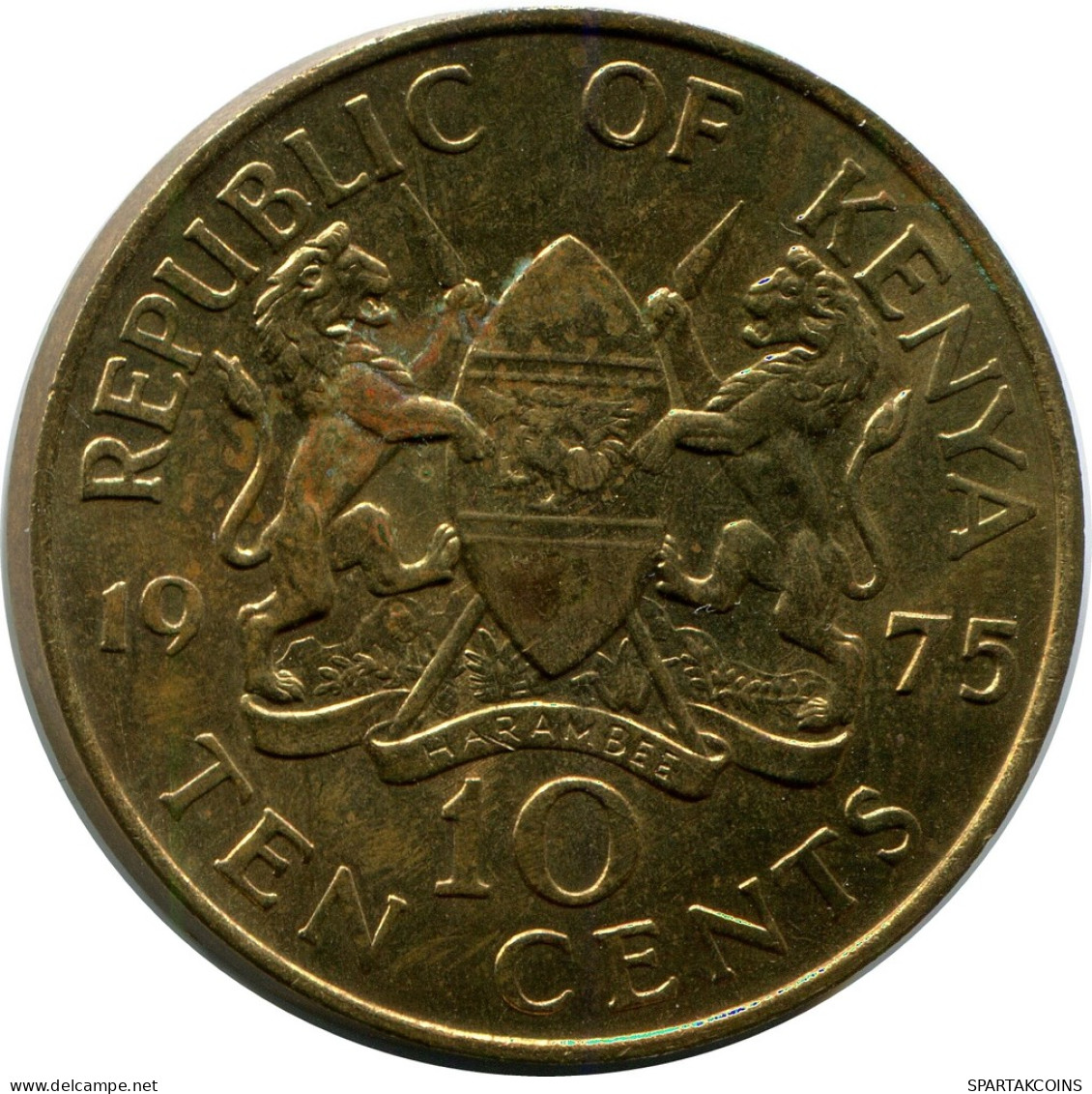 10 CENTS 1975 KENYA Moneda #AP894.E - Kenya