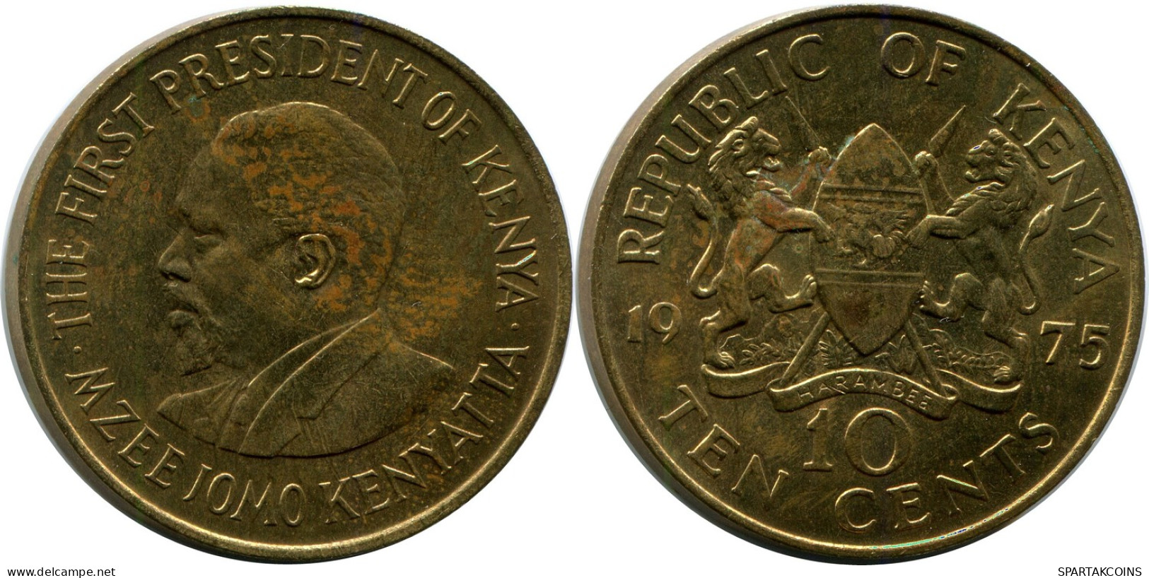 10 CENTS 1975 KENYA Moneda #AP894.E - Kenya