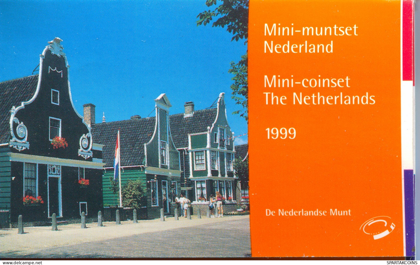 NEERLANDÉS NETHERLANDS 1999 MINI Moneda SET 6 Moneda RARE #SET1050.7.E - Jahressets & Polierte Platten