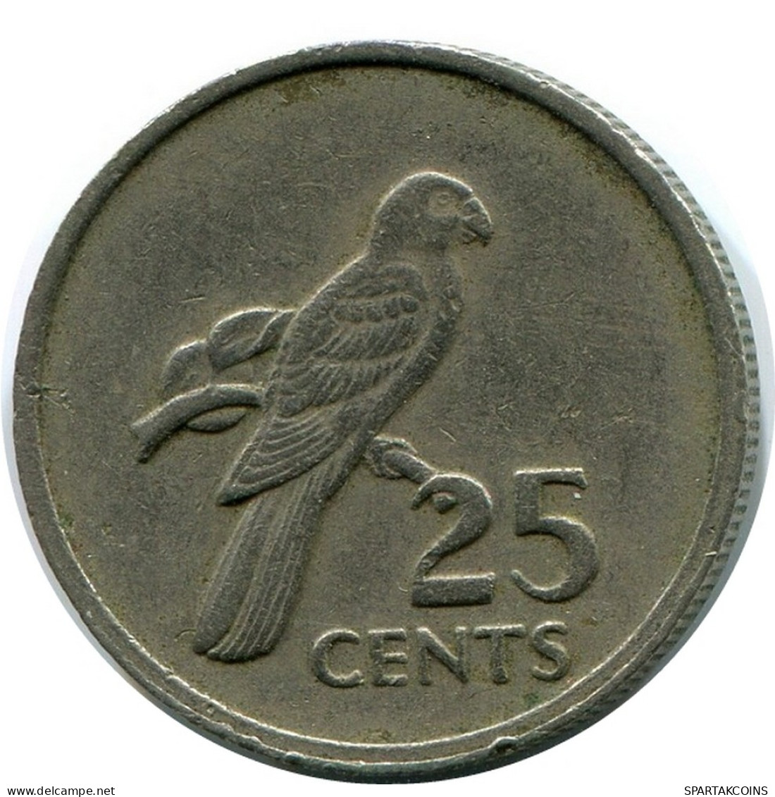 25 CENTS 1977 SEYCHELLES Moneda #AR158.E - Seychelles