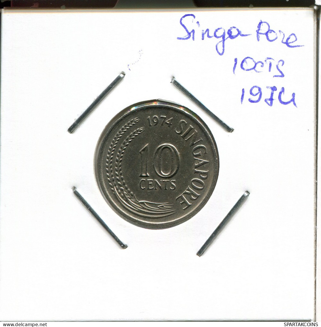 10 CENTS 1974 SINGAPUR SINGAPORE Moneda #AR818.E - Singapour
