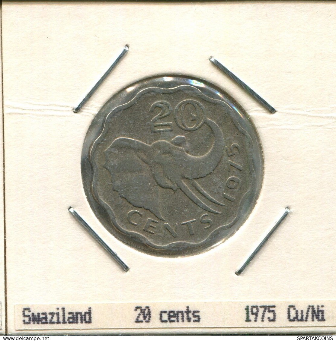 20 CENTS 1975 SWAZILANDIA SWAZILAND Moneda #AS309.E - Swasiland