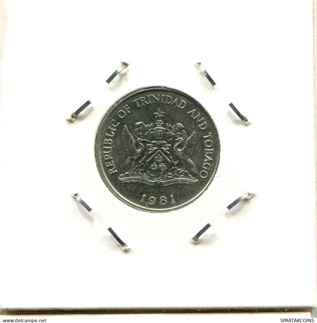 25 CENTS 1981 TRINIDAD Y TOBAGO TRINIDAD & TOBAGO Moneda #BA128.E - Trinité & Tobago