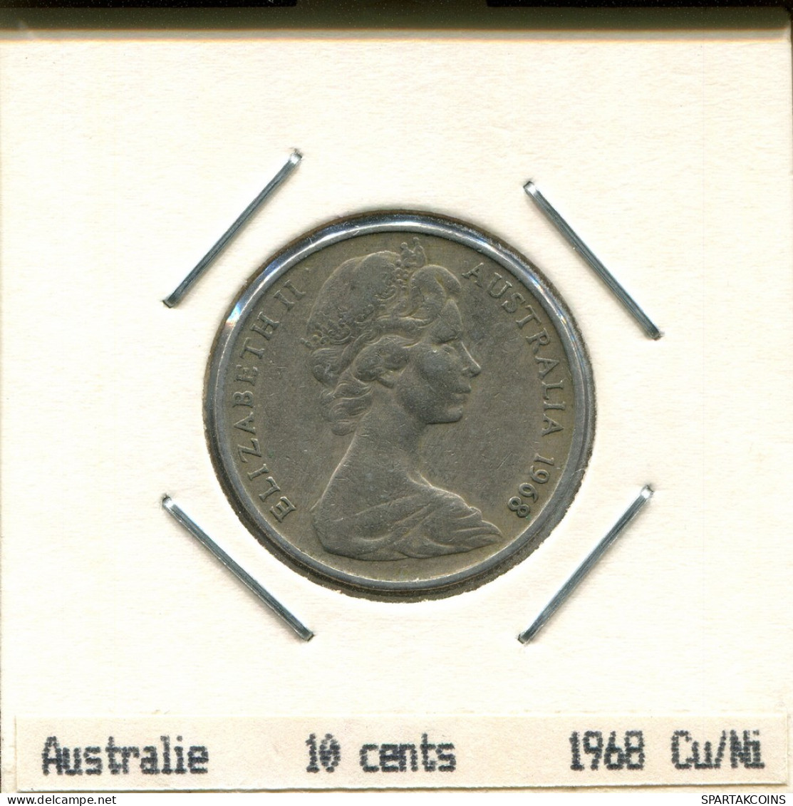 10 CENTS 1968 AUSTRALIE AUSTRALIA Pièce #AS257.F - 10 Cents