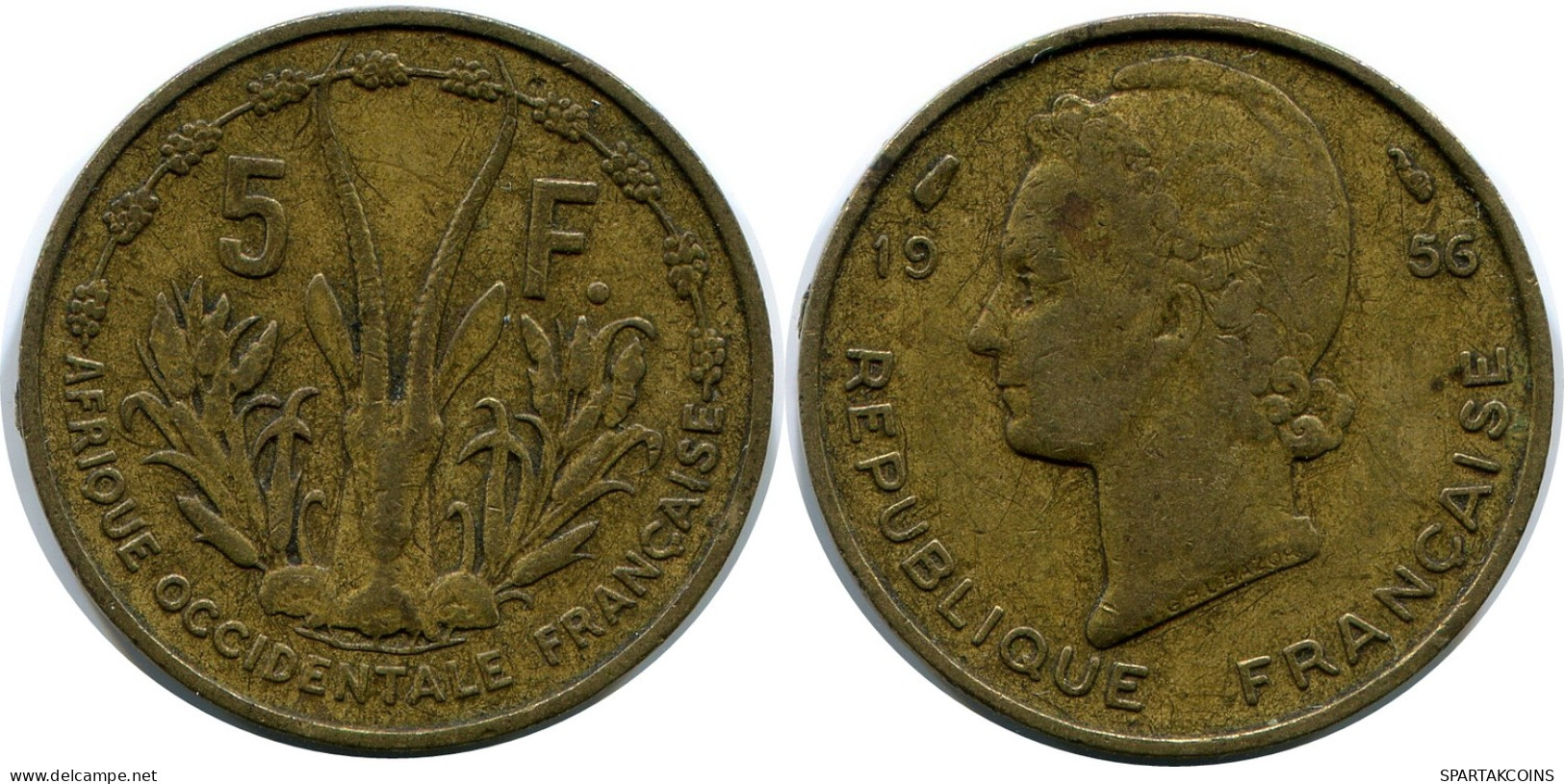 5 FRANCS 1956 FRENCH WESTERN AFRICAN STATES #AP880.F - Africa Occidentale Francese