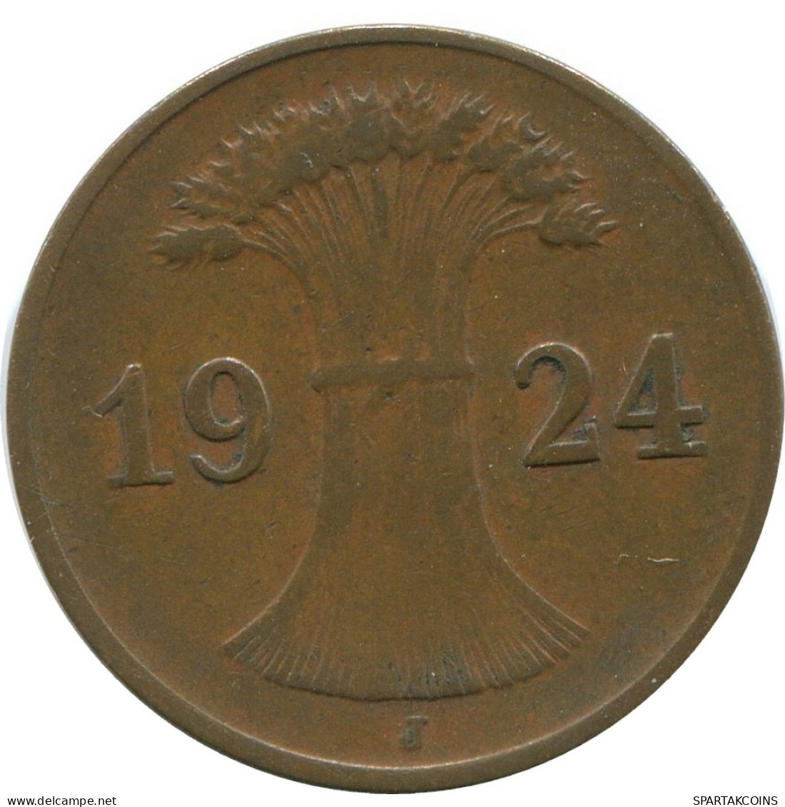 1 REICHSPFENNIG 1924 J ALLEMAGNE Pièce GERMANY #AD457.9.F - 1 Rentenpfennig & 1 Reichspfennig