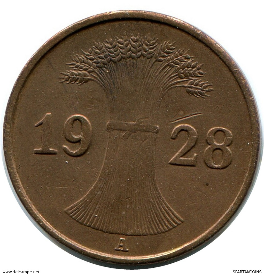 1 REICHSPFENNIG 1928 A ALLEMAGNE Pièce GERMANY #DB780.F - 1 Rentenpfennig & 1 Reichspfennig