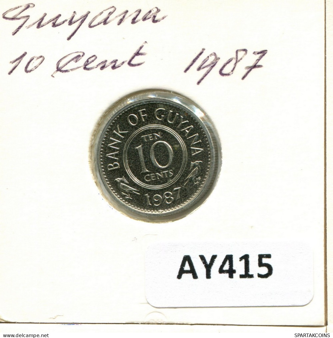 10 CENTS 1987 GUYANA Pièce #AY415.F - Guyana