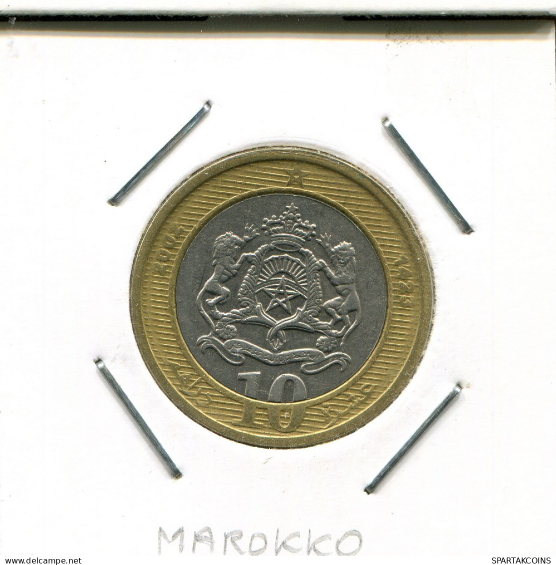 10 DIRHAMS 2002 MAROC MOROCCO BIMETALLIC Pièce #AS094.F - Maroc