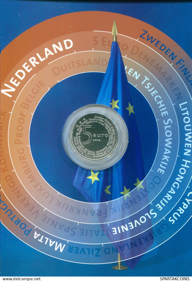 NÉERLANDAIS NETHERLANDS 5 EURO 2004 ARGENT PROOF #SET1088.22.F - Mint Sets & Proof Sets