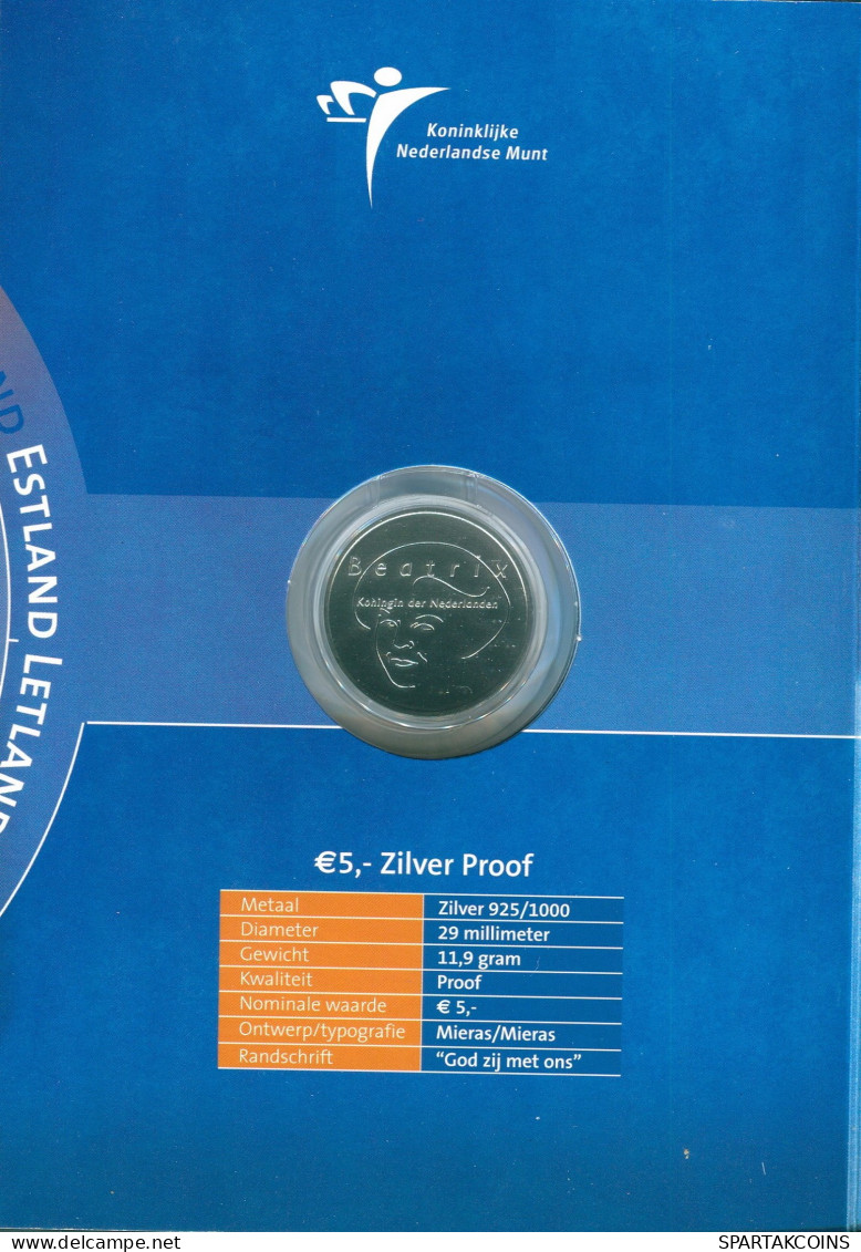 NÉERLANDAIS NETHERLANDS 5 EURO 2004 ARGENT PROOF #SET1088.22.F - Jahressets & Polierte Platten