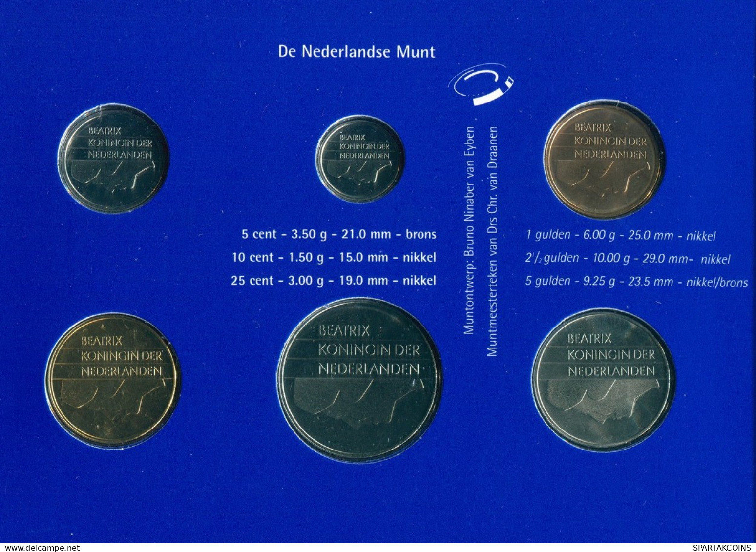 NÉERLANDAIS NETHERLANDS 1999 MINT SET 6 Pièce #SET1127.4.F - Jahressets & Polierte Platten