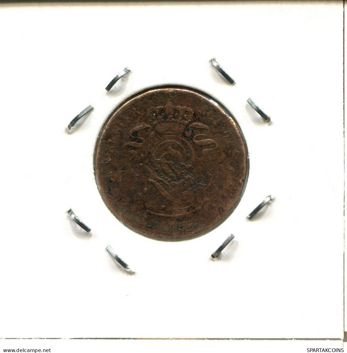 2 CENTIMES 1835 FRENCH Text BELGIUM Coin #BA215.U - 2 Cents