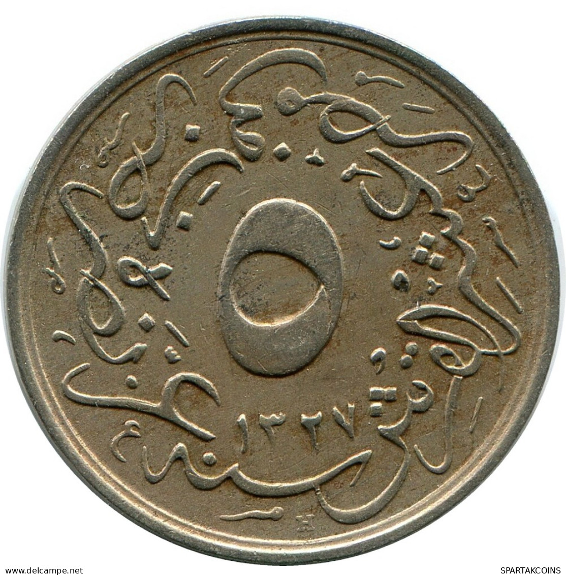 5/10 QIRSH 1911 EGYPT Islamic Coin #AH282.10.U - Egypt